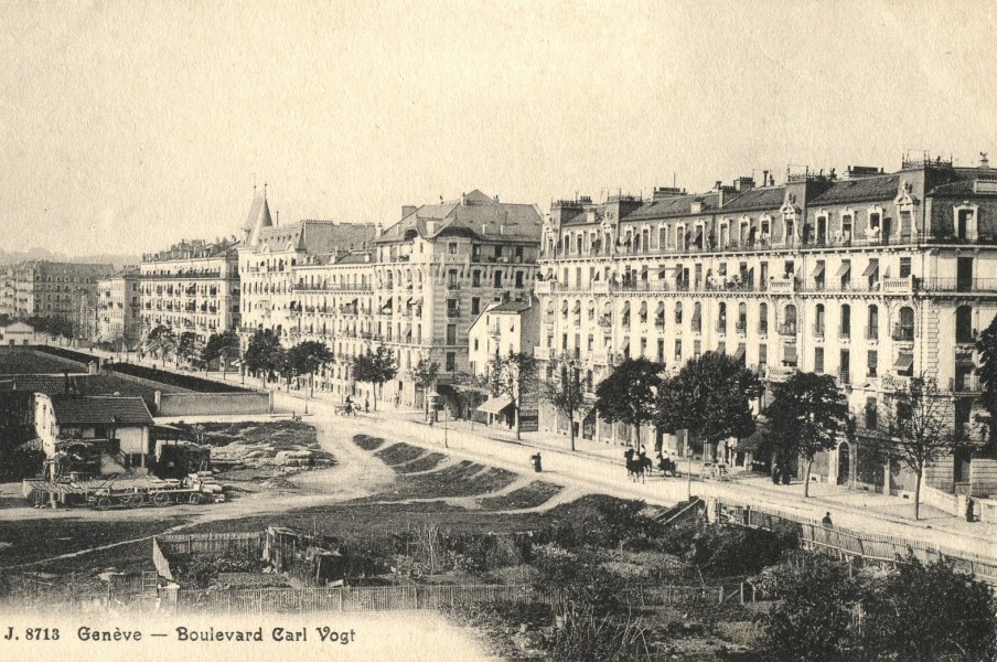 vue du boulevard Carl-Vogt vers 1920